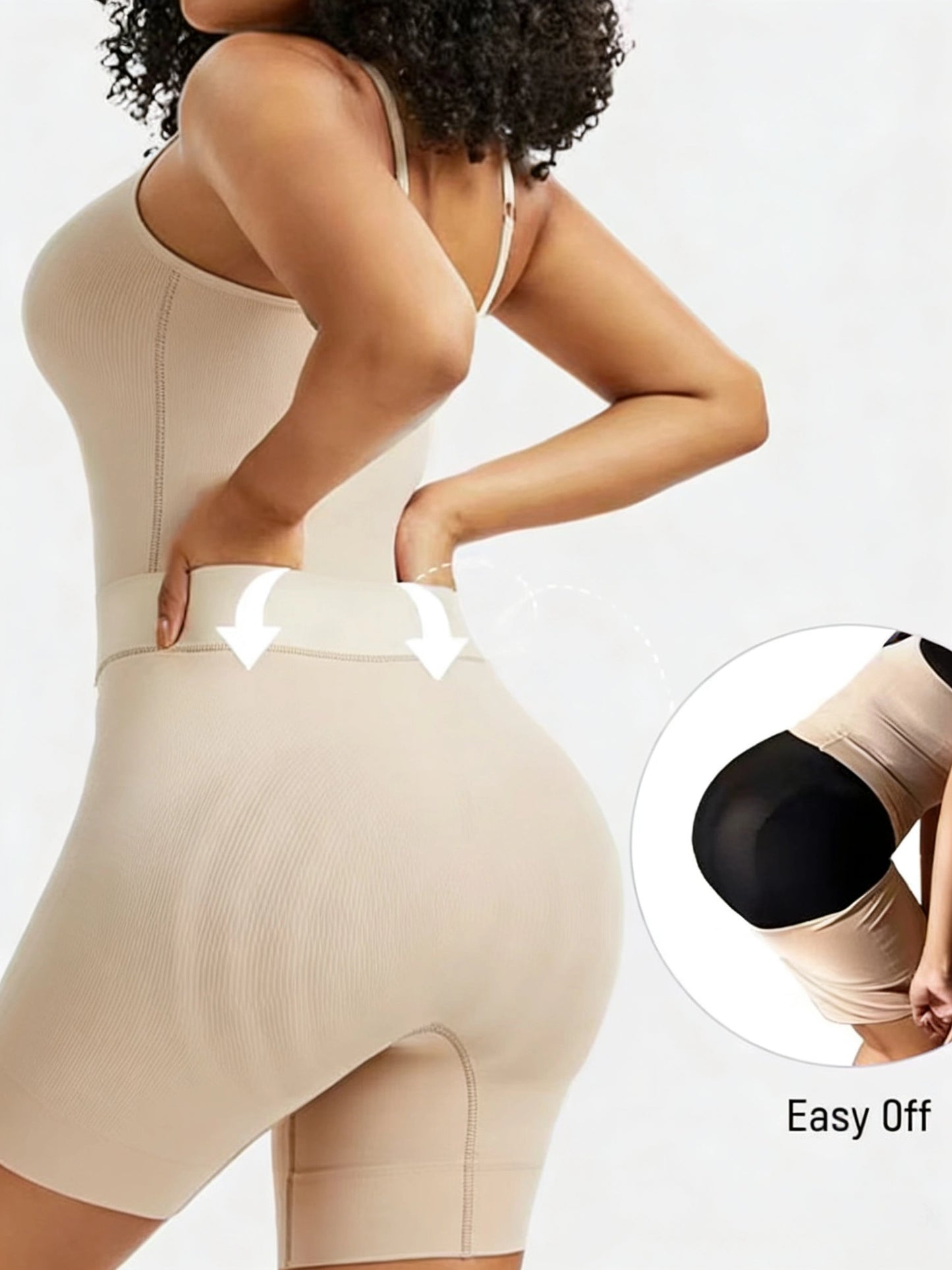 Women's Bathroom-Friendly Shapewear Bodysuit | Tummy Control & Butt Lift - A0033
