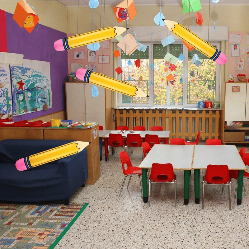 Multicolor PVC Giant Inflatable Pencil Balloon🎈- For Back to School Classroom Welcome & First Day Party Supplies🎒