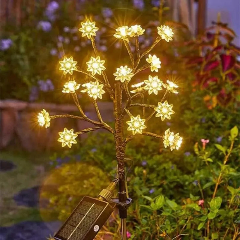 ⚡Outdoor Waterproof Cherry Blossom  Multicolor Solar Garden Lights🌸