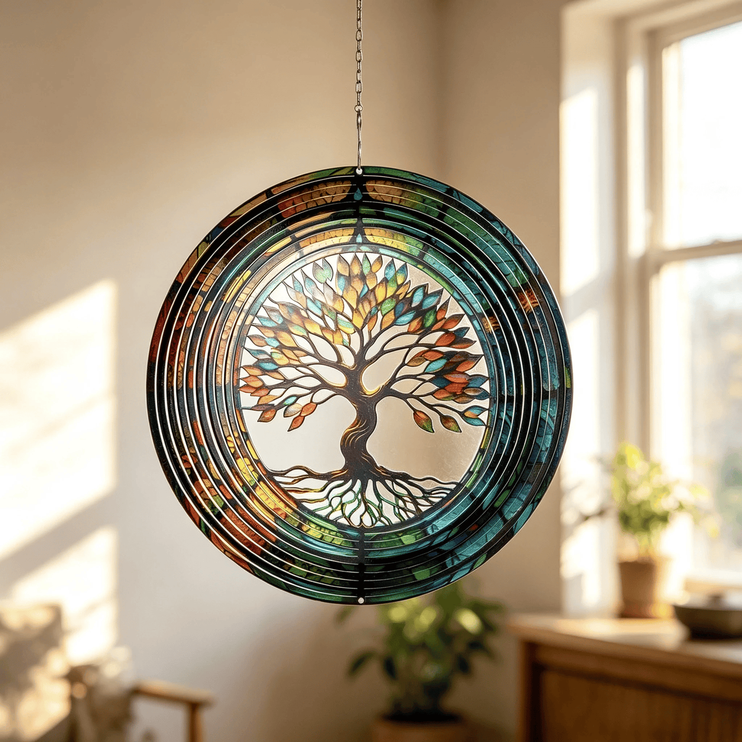 🎐 3D Rotating Wind Chime – Kinetic Hanging Wind Spinner for Garden, Balcony & Outdoor Decor