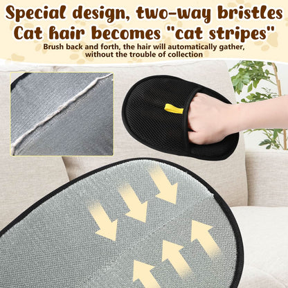 🔥Latest Technology🔥🐾🧤 Pet Hair Remover Electrostatic Gloves – Double-Sided Efficient, Soft Silicone & Washable Reusable (Versatile Home+Car)!