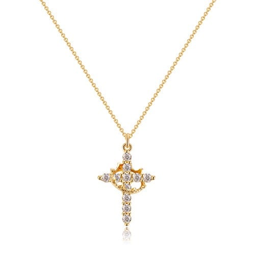 💖Rotated Crown Cross Necklace – Special Gift for Mom