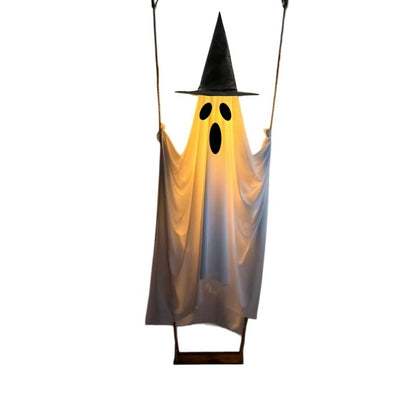 🎁HOT DEAL – Up to 49% OFF🔥Halloween Decorations Outdoor Hanging Swing Ghost Halloween Decor with String Lights, Spooky Cute Ghosts Decorations for Front Porch Yard Tree