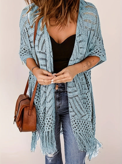 ✨🔥2026 Women's Lightweight Knit Cardigan 💖 Perfect for outdoor beach vacations and sun protection