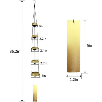 🏡 35" Brass Wind Chimes – Create a Peaceful Outdoor Retreat