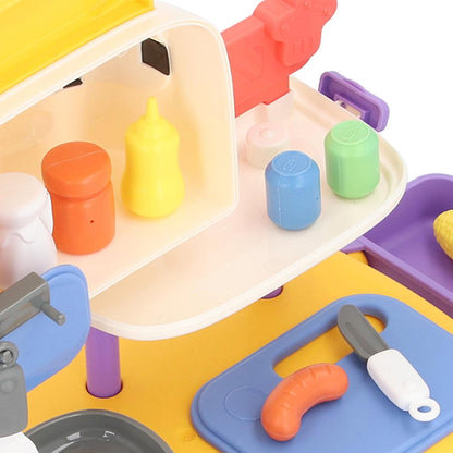 Interactive Kitchen Toy Set for Toddlers, Colorful Playset with Simulate Sounds, Educational, Interactive, for Children