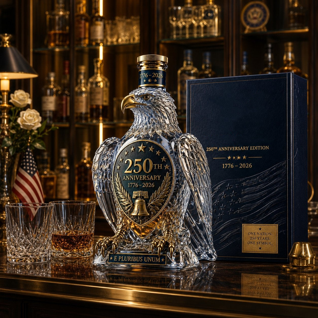 🏆Flash Sale✨🇺🇸 250th Anniversary Eagle Whiskey Bottle🦅 Celebrate 250 Years of American Pride