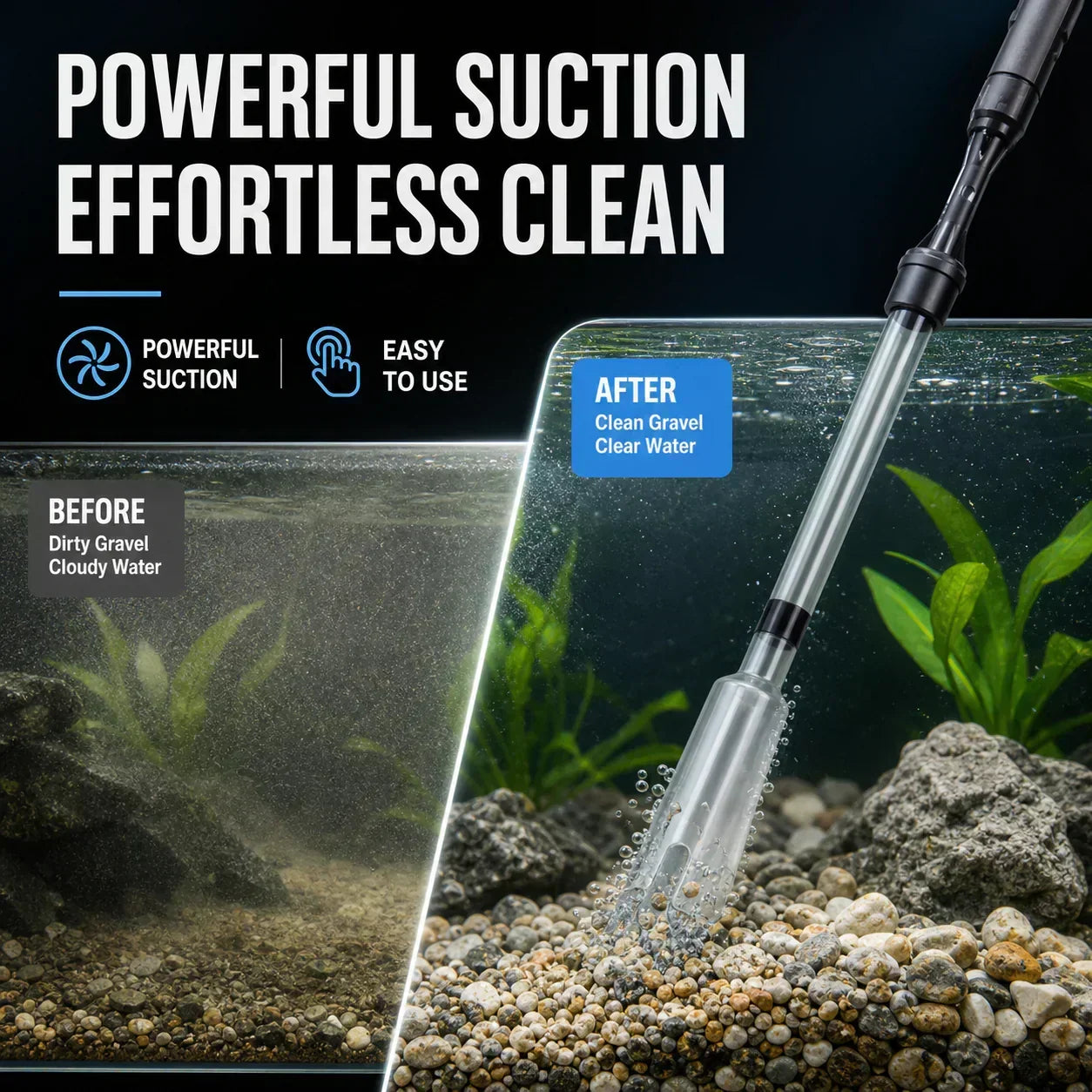🐠 Get 50% off now! Electric aquarium gravel cleaner—battery-operated, adjustable length, and easy to use—suitable for all aquariums 🧹🐟