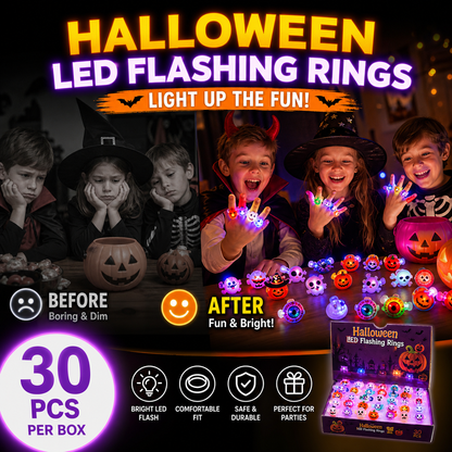 🎁LED Light Halloween Glowing Ring😍Set of 50 PCS