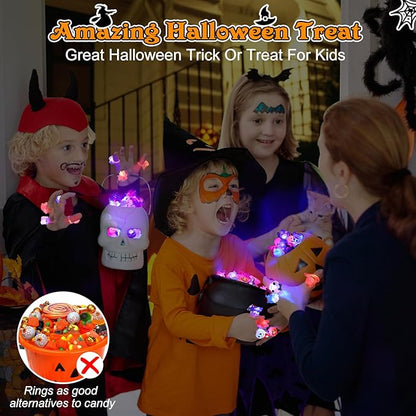 🎁LED Light Halloween Glowing Ring😍Set of 50 PCS