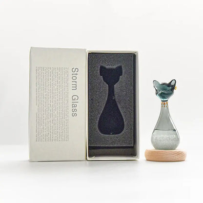 Cat-Shaped Storm Glass Weather Predictor for Home & Office Decor
