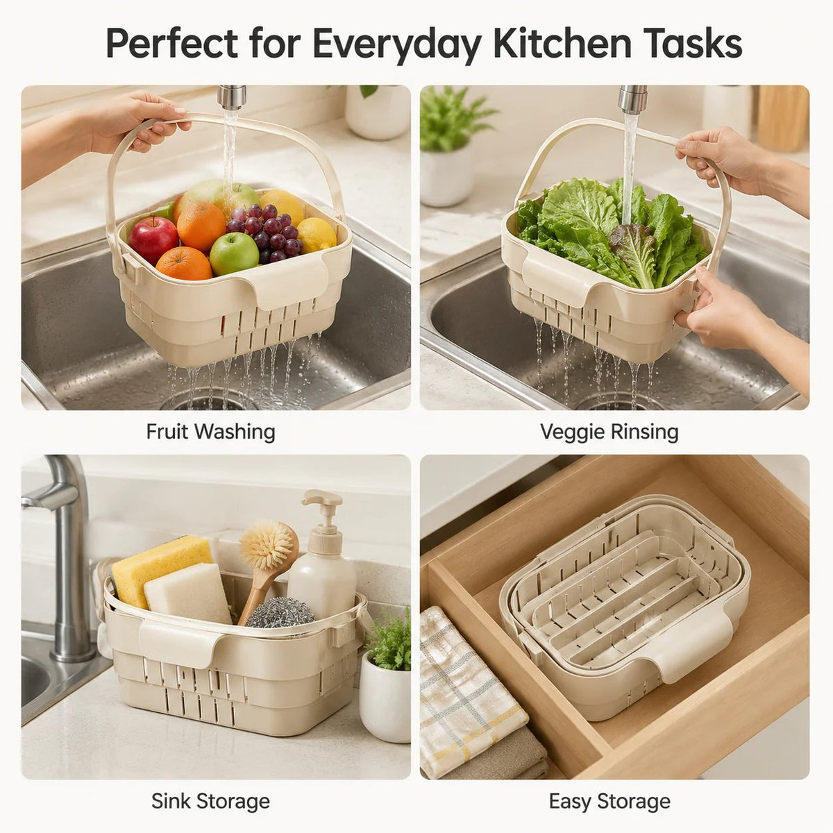 Foldable Hanging Kitchen Sink Drain Basket