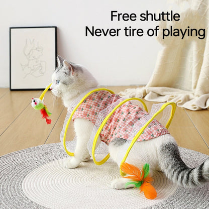 🐱 LIMITED-TIME 50% OFF! 💥 CattyCoil Safe Toy – S-Type Tunnel, Hunt Instinct, Endless Fun ✨