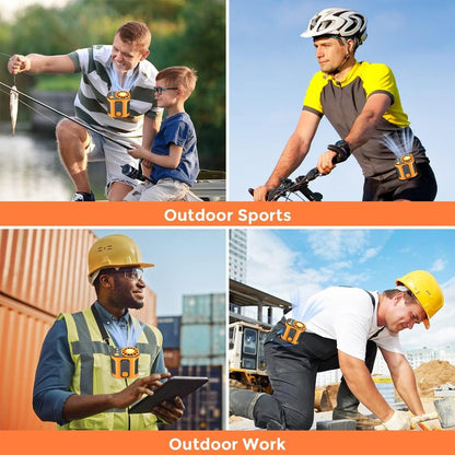 🔥2026 Summer Hot Sales!!!⏰Hands-Free Waist Portable Fan 💨 | 6000mAh Battery Power Bank 🔋 | 100 Speeds Airflow 🌬️ | LED Light 🔦 | Belt Clip Cooling Fan for Outdoor, Jobsite & Travel 🌞