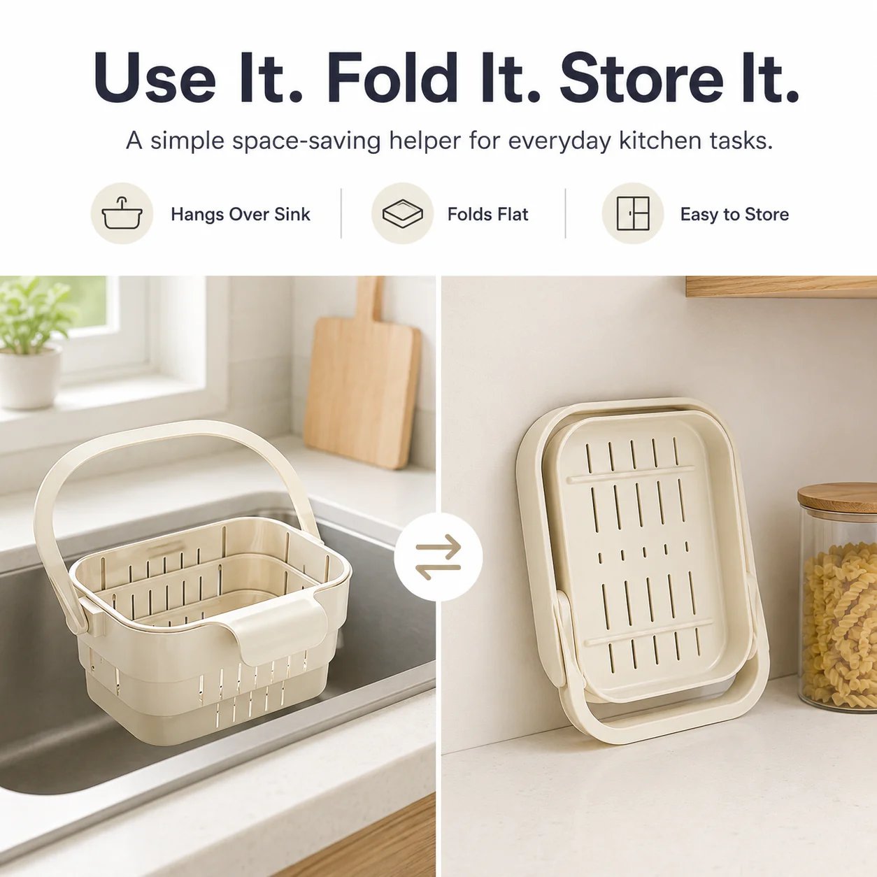 Foldable Hanging Kitchen Sink Drain Basket