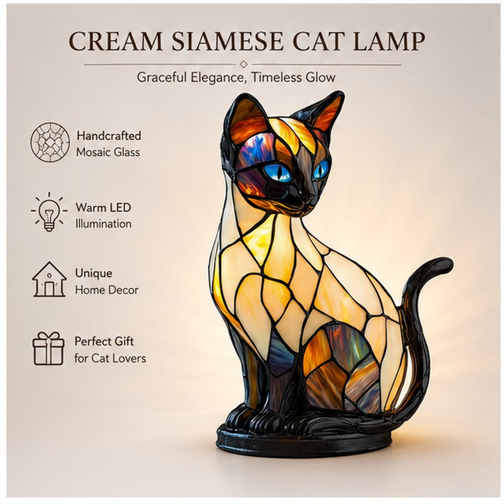 🐾 A Stained-Glass Cat Lamp That Makes Any Room Feel Magical ✨🏆