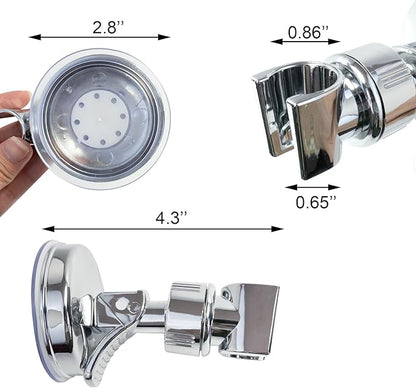 🚿2pcs Adjustable Shower Head Holders Removable Suction Cup Shower Head Bracket No Drill Shower Head Bracket