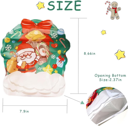 🎄Christmas Treat Bags, Kids Xmas Sealable Bags With Handle ❄️