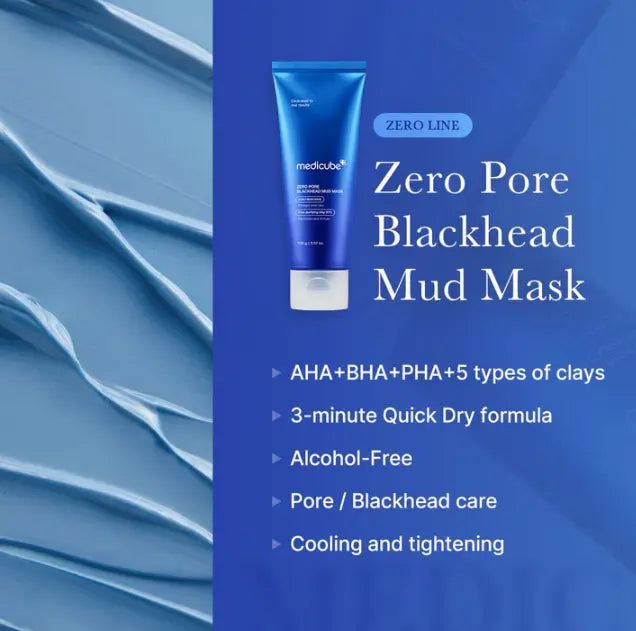 Medicube Zero Pore Blackhead Mud Mask – 3-Minute Deep Pore Cleansing Korean Skincare-A0028