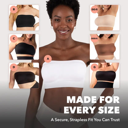 Shapermint Truekind Convertible Strapless Bandeau Bra – Wireless Comfort with Removable Straps-A0009