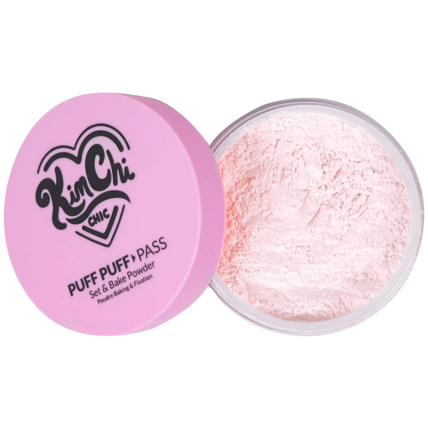 KimChi Chic Puff Puff Pass Set & Bake Powder 24g | Rice Powder & Vitamin-E | Lightweight Translucent Setting Powder | 10 Shades
