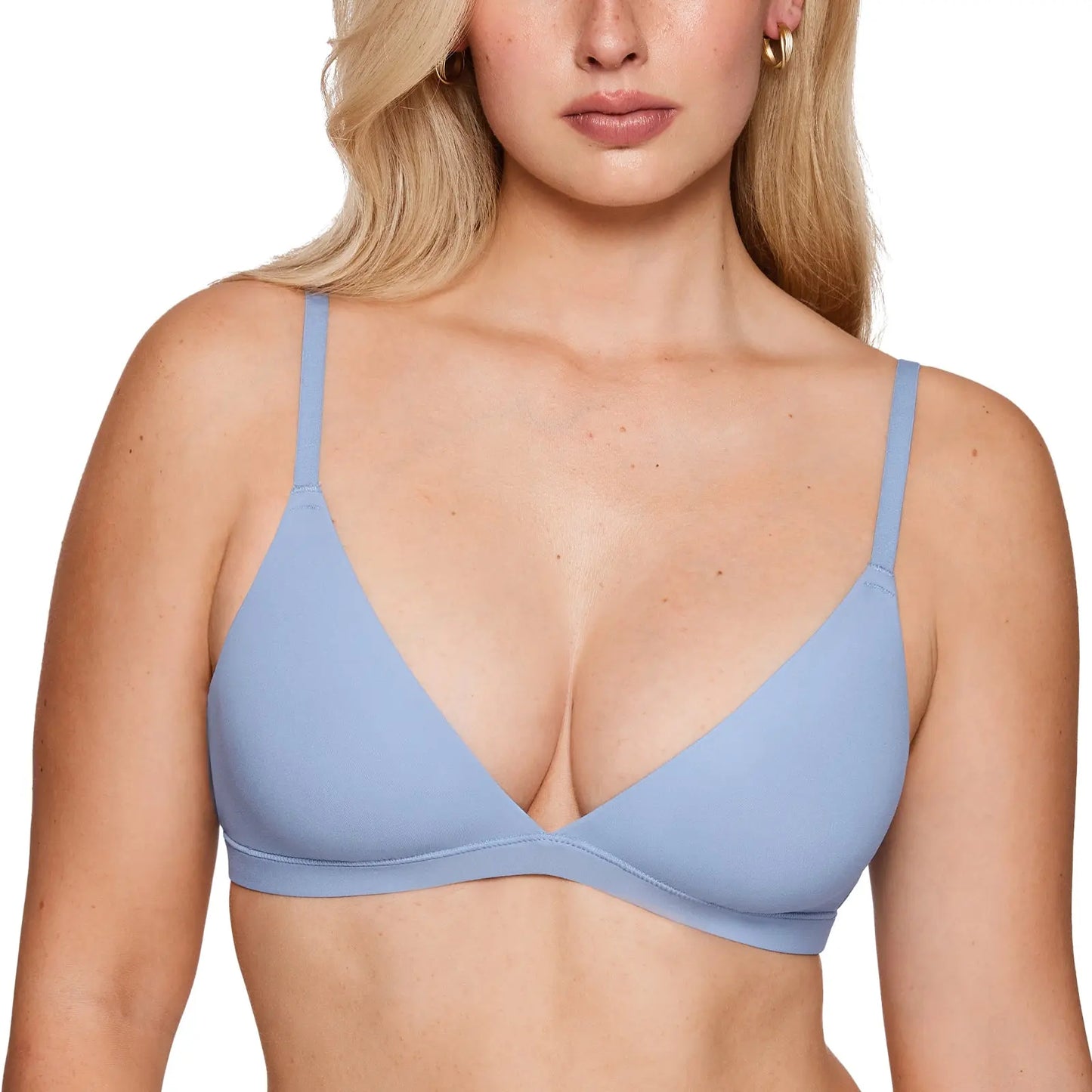 INLYRIC Triangle Bralette – Unlined Plunge Seamless Bra, No Underwire-A0020