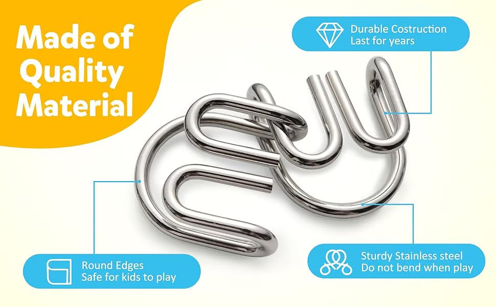 🔥Metal Puzzle Ring,Educational intellectual Toys IQ Toys,Metal Brain teaser Puzzles