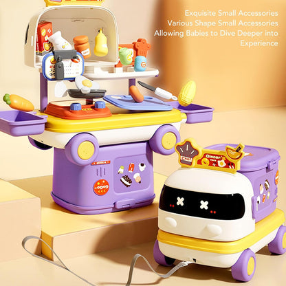 Interactive Kitchen Toy Set for Toddlers, Colorful Playset with Simulate Sounds, Educational, Interactive, for Children