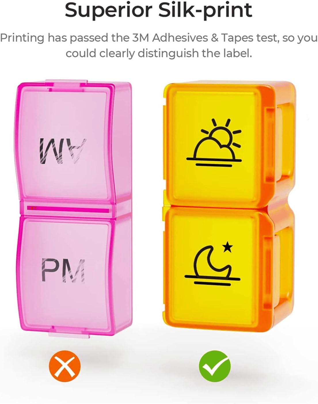 💊 Monthly AM/PM Pill Organizer – Twice-a-Day Medicine & Vitamin Storage with Stickers