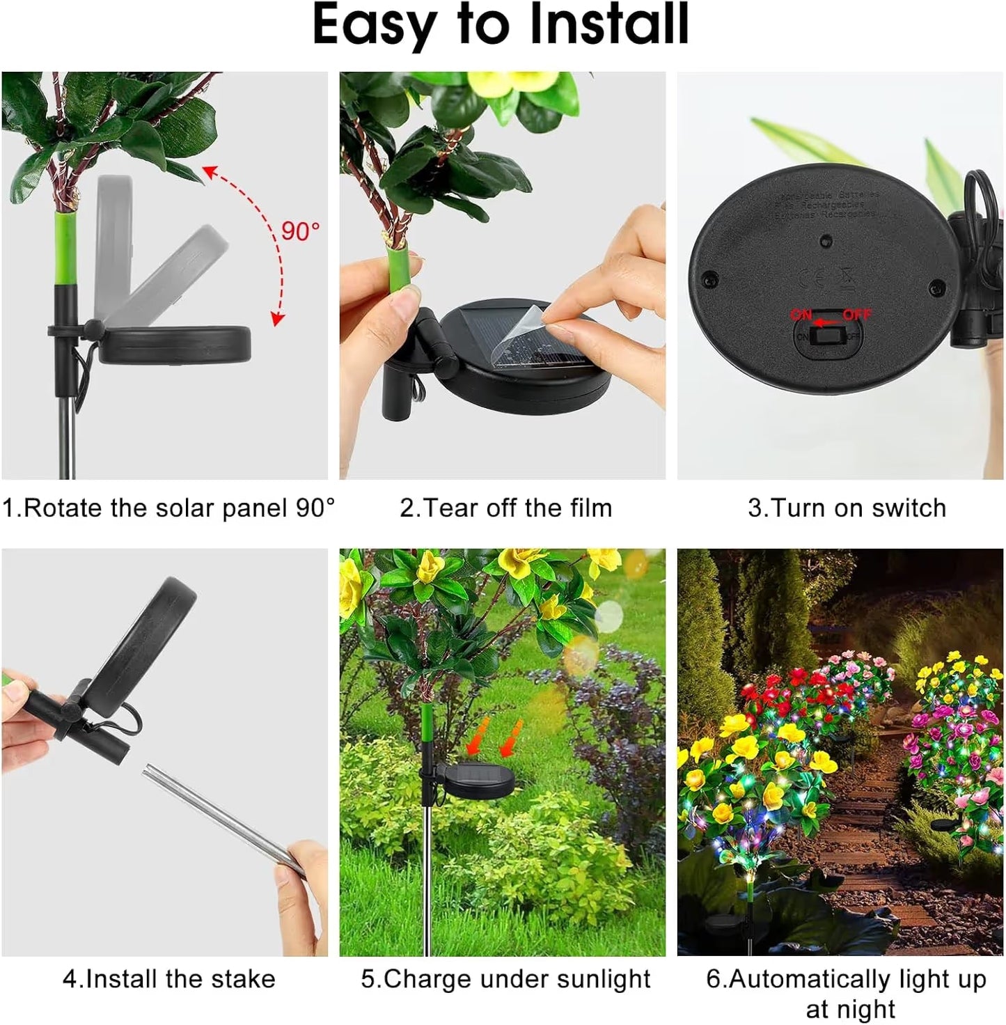 🌸✨ EverGlow Memorial Garden Bloom Lights – Featuring Ultra-Realistic Artificial Petals, Solar-Powered & Weatherproof🏡🌪️