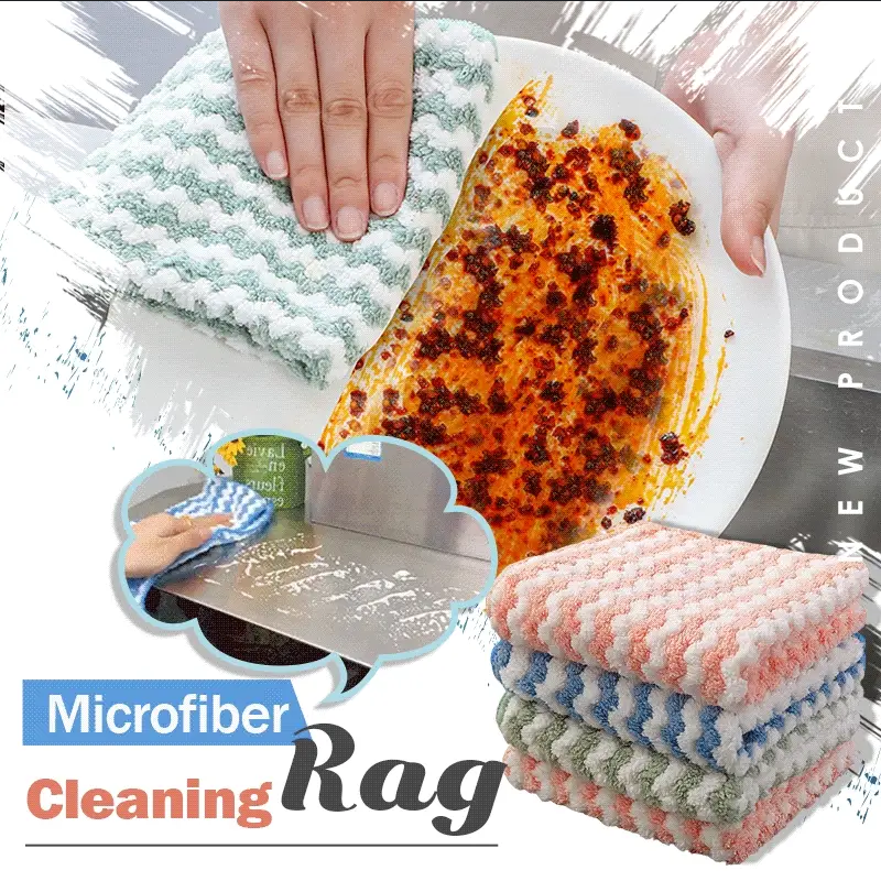 🧽 Microfiber Cleaning Cloths – Super Absorbent, Lint-Free & Reusable for All Surfaces 🧼