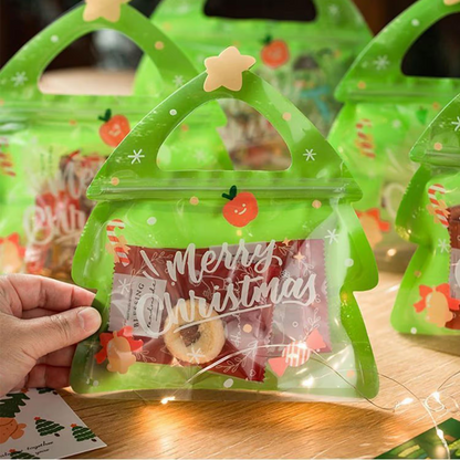 🎄Christmas Treat Bags, Kids Xmas Sealable Bags With Handle ❄️