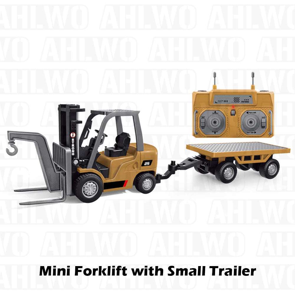 RC Construction Vehicle Toy Set with Excavator, Dump Truck, Forklift & Bulldozer
