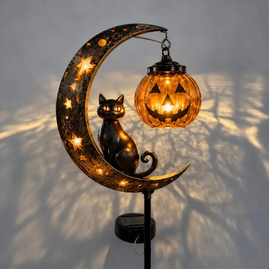 🎃Halloween Early Bird Special Sale 49% OFF-Pumpkin Moon Garden Stake Light🔥