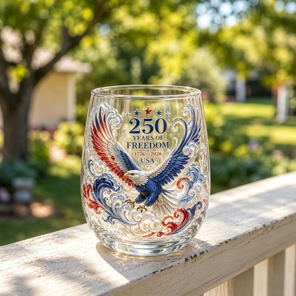 🦅USA 250th Anniversary Freedom Eagle Glass-Limited Collector Edition