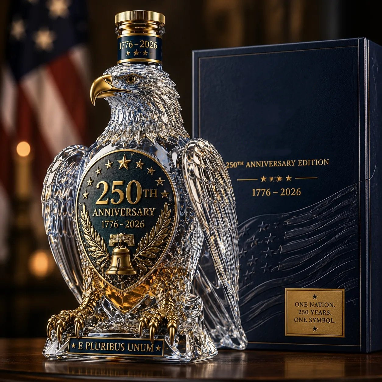 🏆Flash Sale✨🇺🇸 250th Anniversary Eagle Whiskey Bottle🦅 Celebrate 250 Years of American Pride
