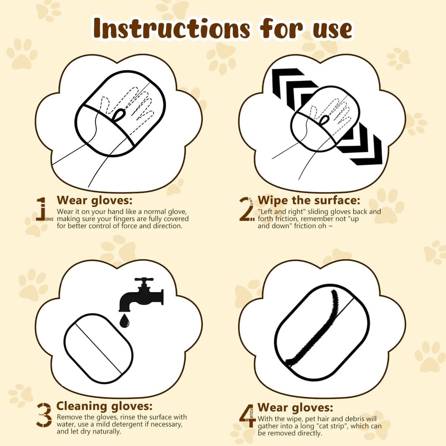 🔥Latest Technology🔥🐾🧤 Pet Hair Remover Electrostatic Gloves – Double-Sided Efficient, Soft Silicone & Washable Reusable (Versatile Home+Car)!