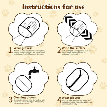 🔥Latest Technology🔥🐾🧤 Pet Hair Remover Electrostatic Gloves – Double-Sided Efficient, Soft Silicone & Washable Reusable (Versatile Home+Car)!