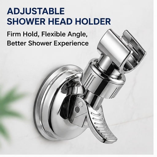 🚿2pcs Adjustable Shower Head Holders Removable Suction Cup Shower Head Bracket No Drill Shower Head Bracket