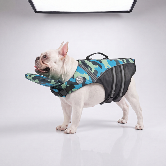 Dog life jacket with head rest