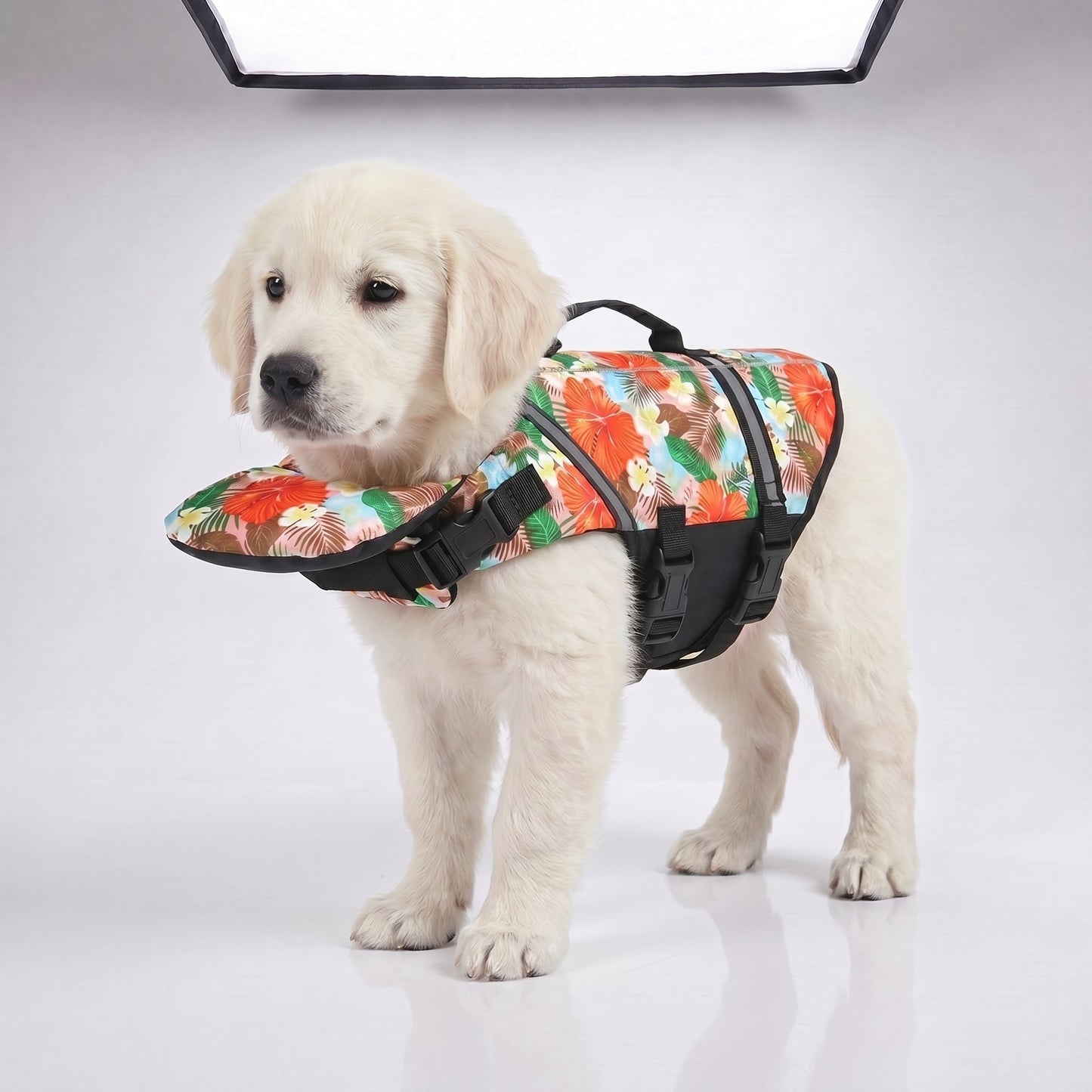 floaty - dog life jacket with head rest