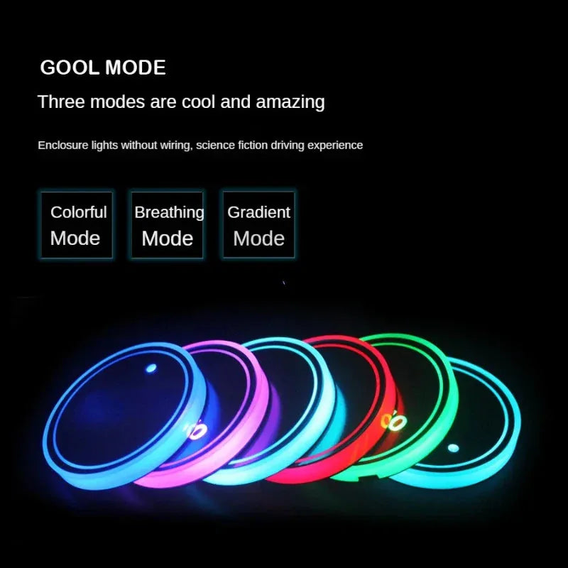 LED Car Cup Holder Coasters-2 PCS
