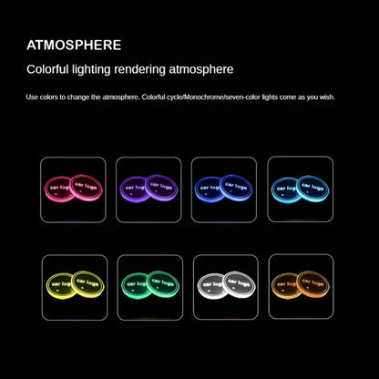 LED Car Cup Holder Coasters-2 PCS