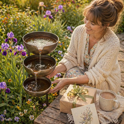 🔥Hot Sale 50% OFF🔥Bring Life Back To Your Garden – Peaceful Cascading Rain Catcher Bird Bath For Welcoming Garden Wildlife🌿🐦