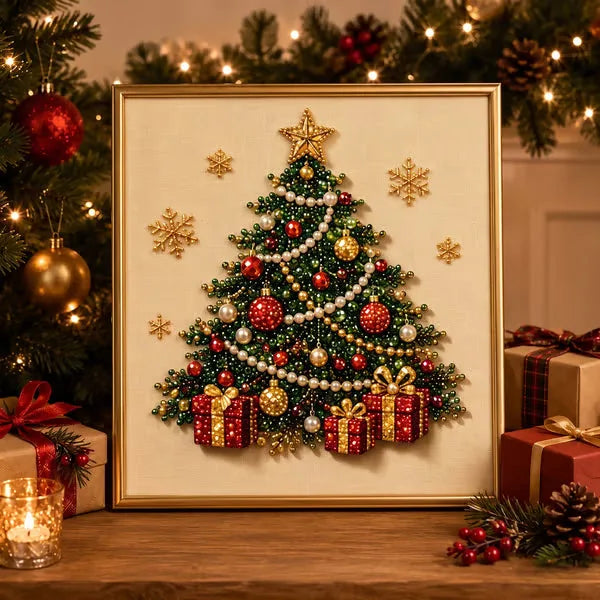 Christmas Diamond Painting Art Kit with Frame