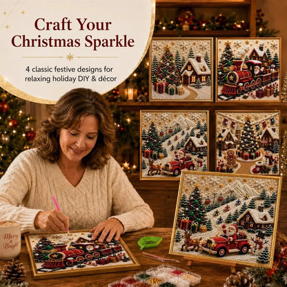 Christmas Diamond Painting Art Kit with Frame