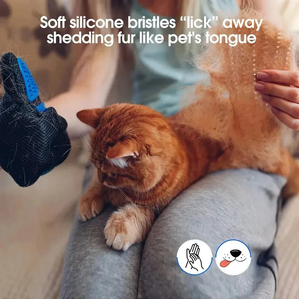 Double-Sided Pet Grooming Gloves – Left & Right Pair