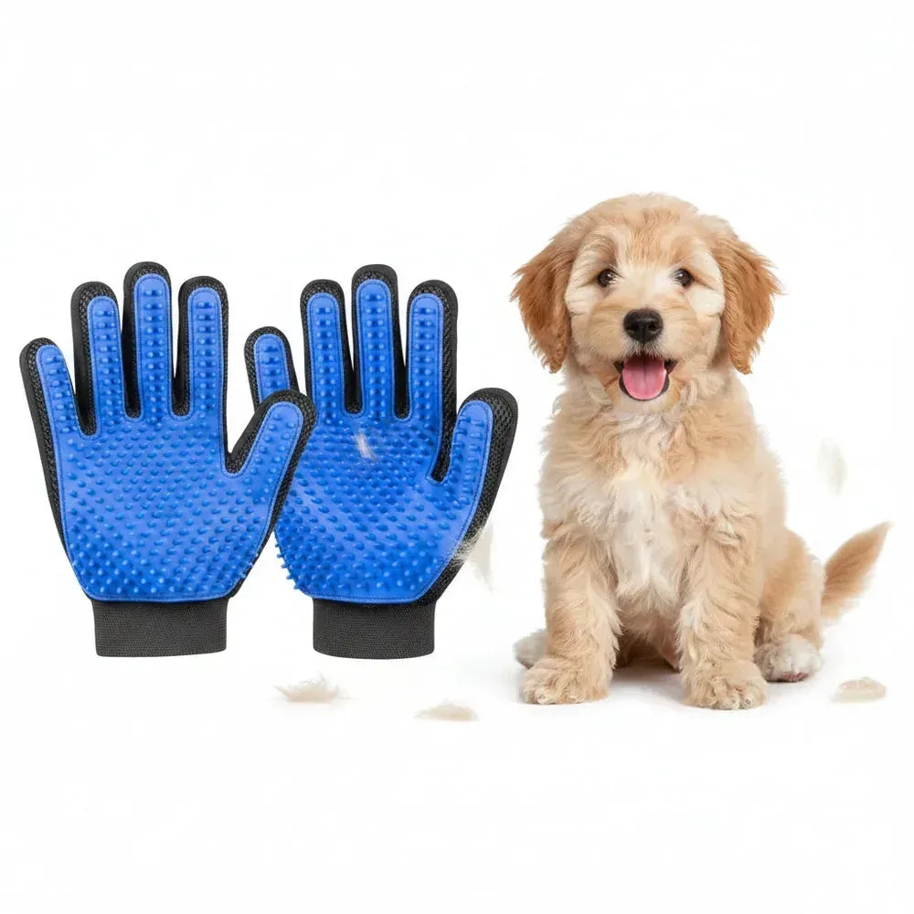 Double-Sided Pet Grooming Gloves – Left & Right Pair