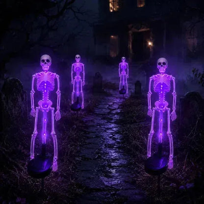 💀💜 Solar Skull Garden Stake Light