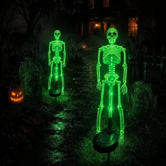 💀💜 Solar Skull Garden Stake Light